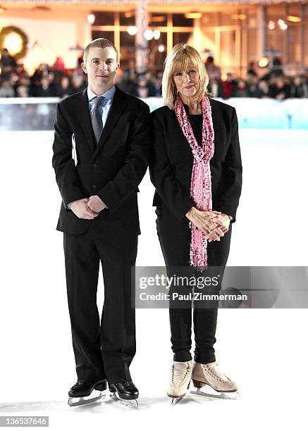 Olympic Bronze Medalist Timothy Goebel and former Olympian JoJo Starbuck emcee "The Skate Against Breast Cancer" event at the Citi Pond in Bryant...