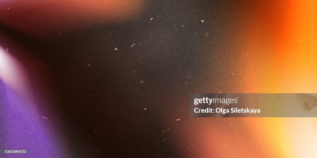 Film glare, noise and scratches on a black background