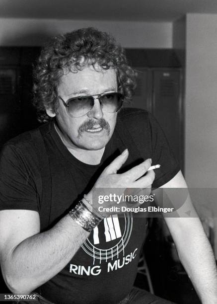 View of Canadian Folk musician Gordon Lightfoot backstage at the Lansing Civic Center, Lansing, Michigan, May 7, 1982.