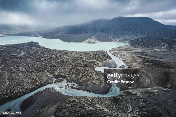 views inside of the caldera okmok - aleutian islands stock pictures, royalty-free photos & images