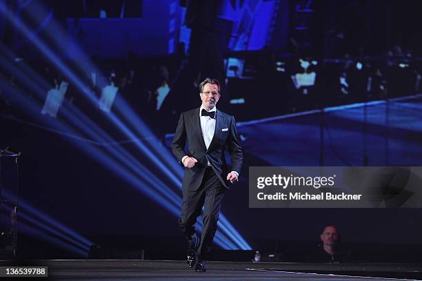 Actor Gary Oldman accepts the International Star Award onstage during The 23rd Annual Palm Springs International Film Festival Awards Gala at the...