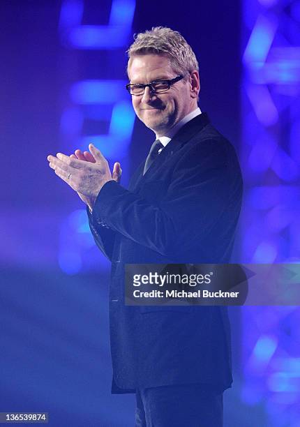 Actor Kenneth Branagh presents the Desert Palm Achievement Award onstage during The 23rd Annual Palm Springs International Film Festival Awards Gala...