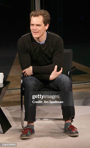 Actor Michael Shannon attends the New York Times TimesTalk during the 2012 NY Times Arts & Leisure weekend at The Times Center on January 7, 2012 in...
