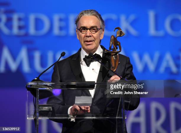 Composer Howard Shore accepts the Frederick Loewe Award For Film Composing onstage during The 23rd Annual Palm Springs International Film Festival...