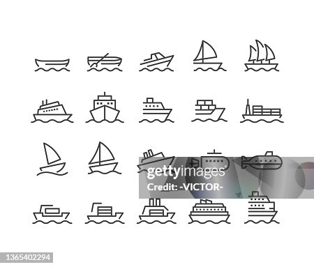 Iconos de barcos y embarcaciones - Classic Line Series Iconos de barcos y embarcaciones - Classic Line Series