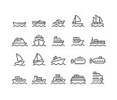 Ship and Boat Icons - Classic Line Series