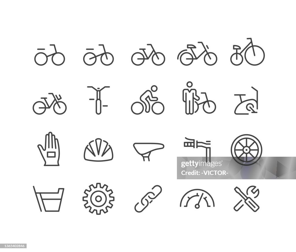 Bicycle Icons - Classic Line Series