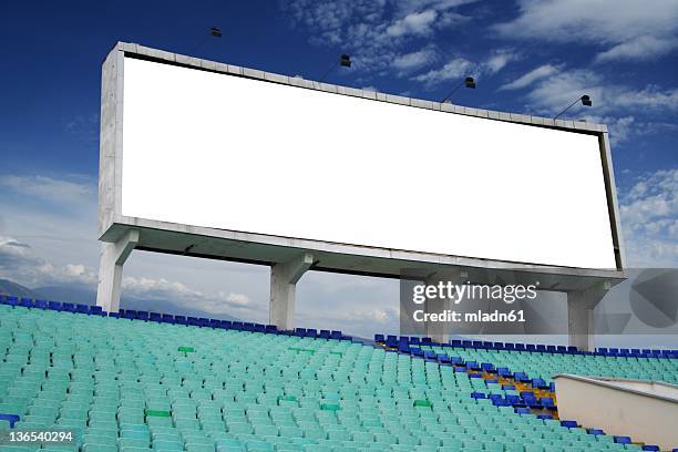 information board on the stadium - scoring bildbanksfoton och bilder