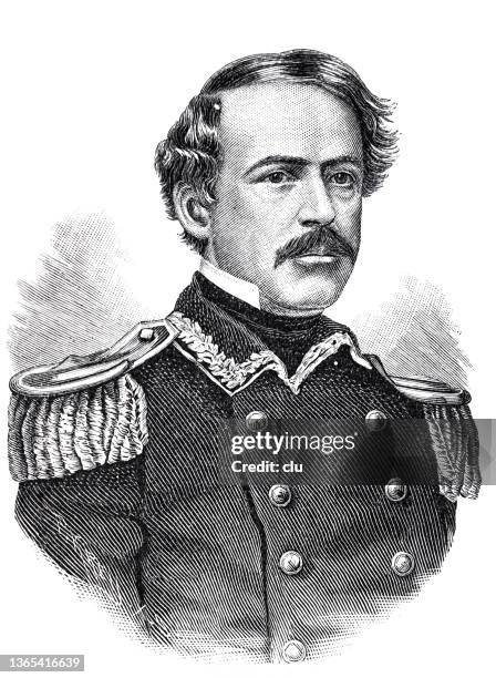 robert edward lee, american general in the confederate army - csa stock illustrations