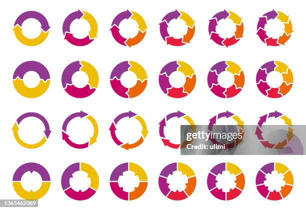circle infographics - 4 step cycle stock illustrations