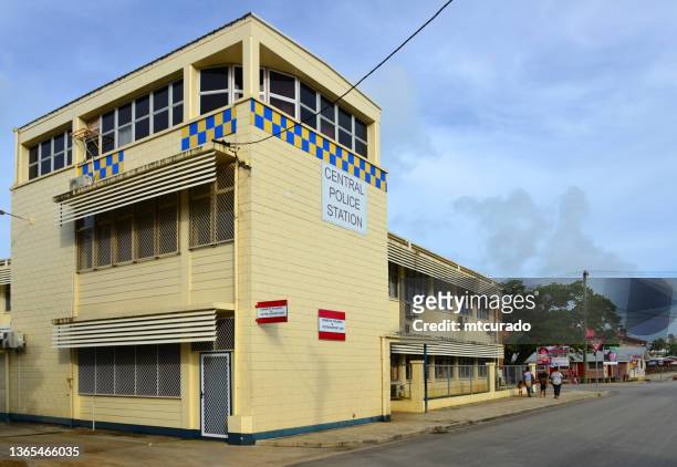 stazione di polizia centrale, nuku'alofa, isola di tongatapu, tonga - indagini di clima foto e immagini stock