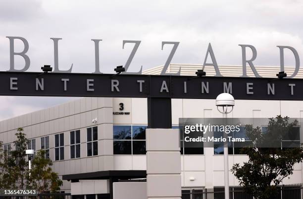 The Blizzard Entertainment campus is shown on January 18, 2022 in Irvine, California. Microsoft announced a $68.7 billion purchase of Activision...