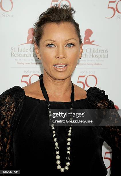 Actress Vanessa Williams arrives at the 50th Anniversay Benefit Gala of St. Jude Children's Research Hospital at The Beverly Hilton Hotel on January...