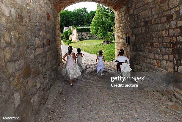 wedding day - chateau france stock pictures, royalty-free photos & images