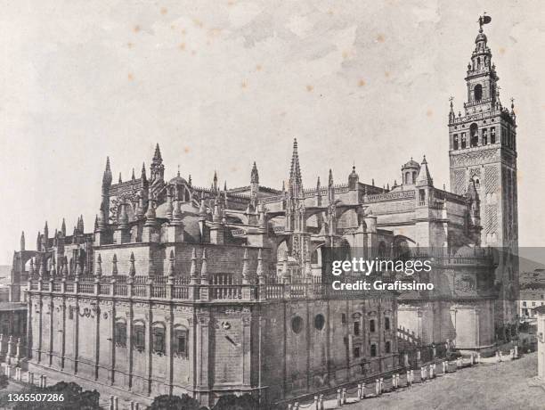 seville cathedral a roman catholic church - sevilla province 幅插畫檔、美工圖案、卡通及圖標