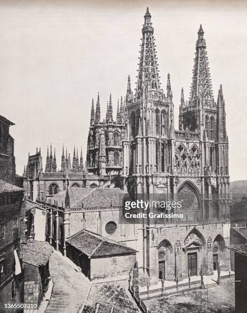 the cathedral of saint mary of burgos 1898 - 布爾戈斯 幅插畫檔、美工圖案、卡通及圖標