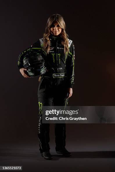 NASCAR driver Hailie Deegan poses for a photo during NASCAR... News ...