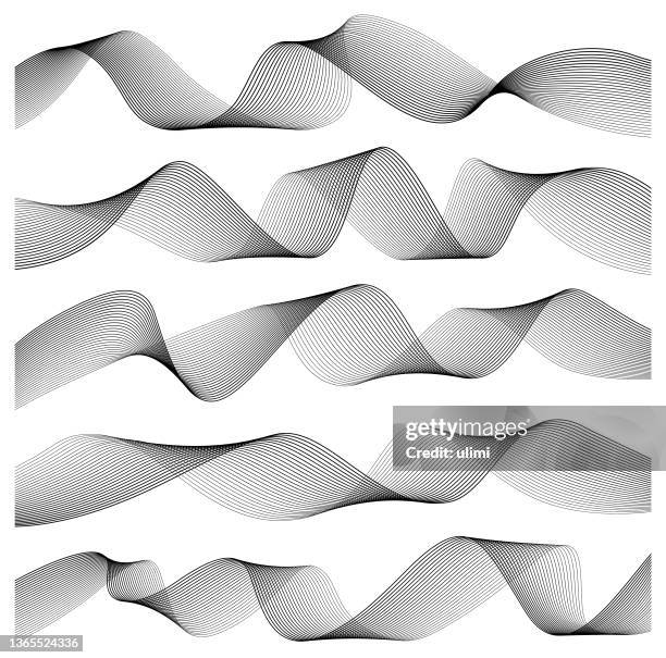 abstract graphic waves - twisted stock illustrations