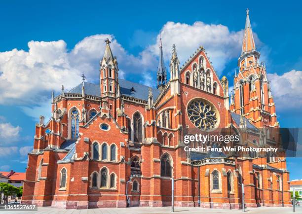 osijek co-cathedral (the church of saint peter and saint paul), osijek, croatia - osijek - fotografias e filmes do acervo