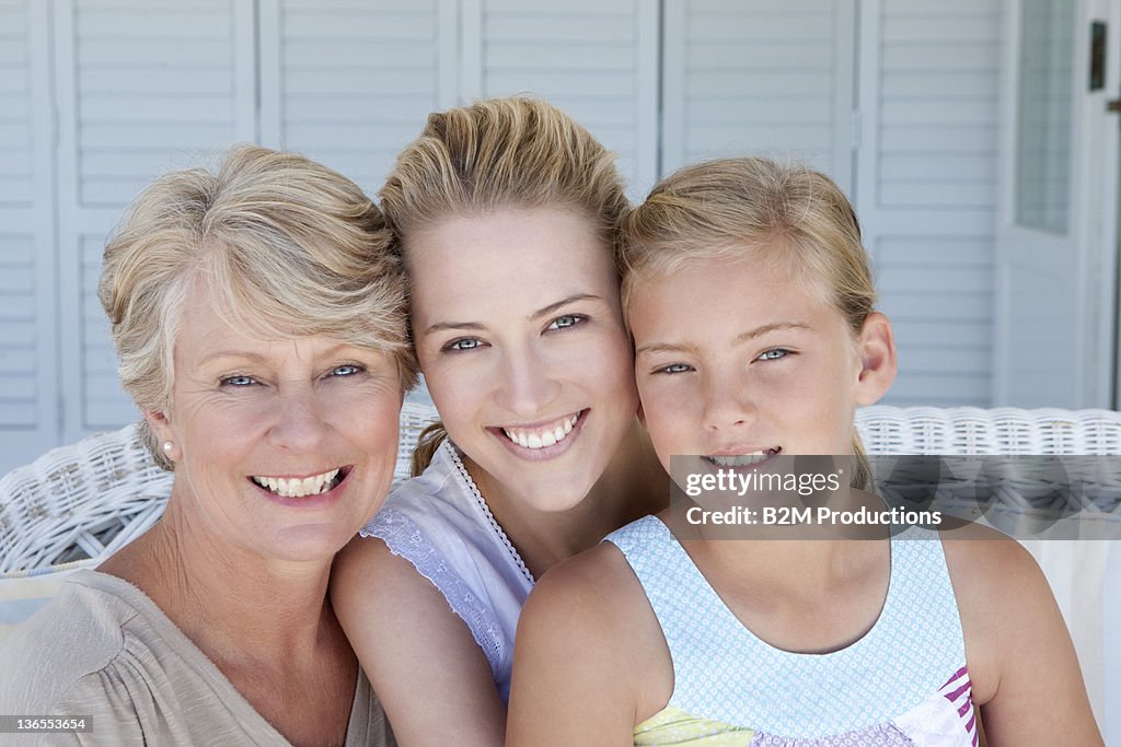 Three generations of women, portrait