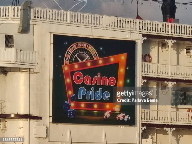 Bill Board of Casino Pride on December 12, 2021 in Goa, India.