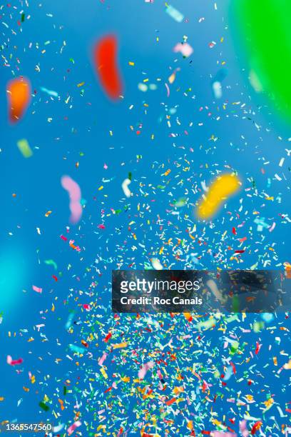 confetti - rainbow confetti stock pictures, royalty-free photos & images