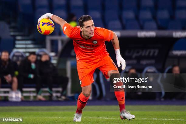 Marco Silvestri of Udinese Calcio in action during the Coppa Italia match between SS Lazio and Udinese Calcio at Olimpico Stadium on January 18, 2022...