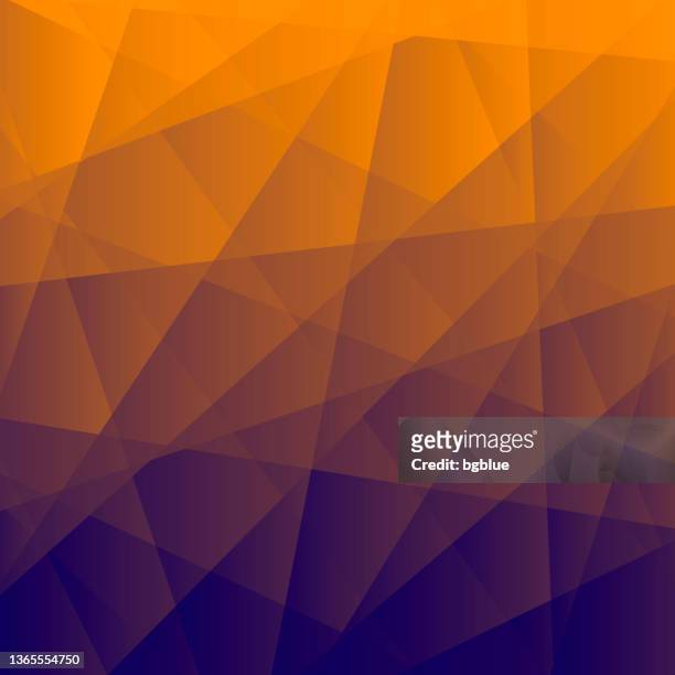 illustrazioni stock, clip art, cartoni animati e icone di tendenza di sfondo geometrico astratto - mosaico poligonale con sfumatura arancione - sfondo arancione