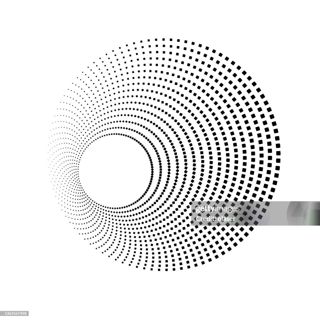 Squares In Circular Off Center Pattern High-Res Vector Graphic - Getty ...