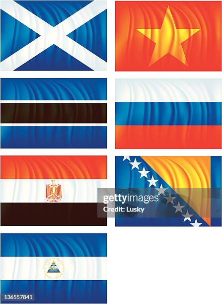 material flags set 7 - scotland stock-grafiken, -clipart, -cartoons und -symbole