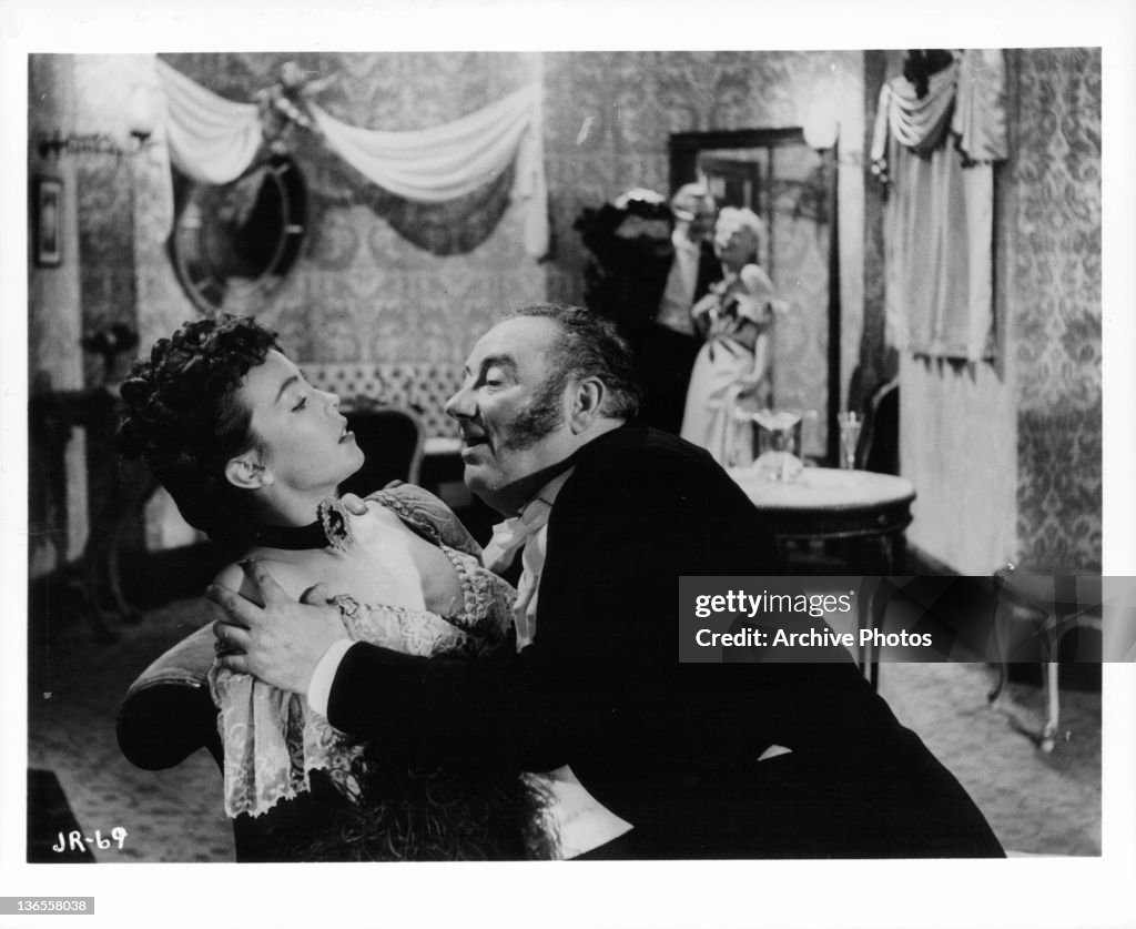 Jack The Ripper Scene Two unknown actors in a scene from the film 'Jack The Ripper', 1959 ...
