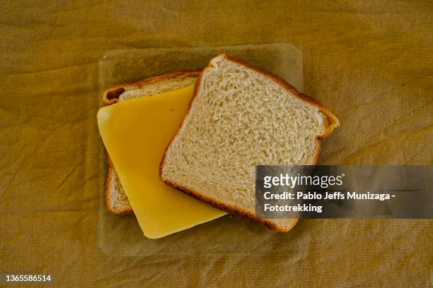 homemade cheese sandwich - american cheese stock-fotos und bilder