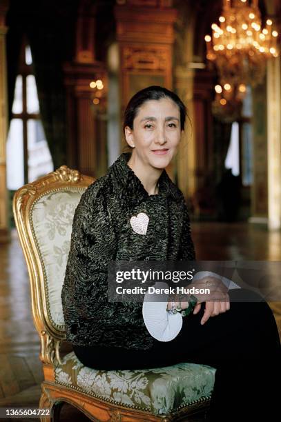 Colombian-French politician Ingrid Betancourt poses for a portrait in the grand hall of the Hotel de Villein Paris on the occasion of the 9th Nobel...