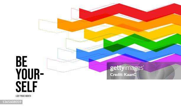 lgbt pride month. be yourself. abstract rainbow spectrum flag stock illustration - marriage equality stock illustrations