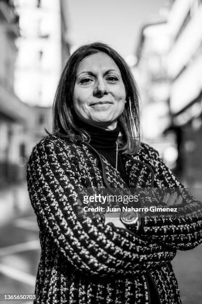 Irene Muscari poses for a portrait session on January 19, 2022 in Madrid, Spain. Irene Muscari is the cultural coordinator for the Penitentiary...