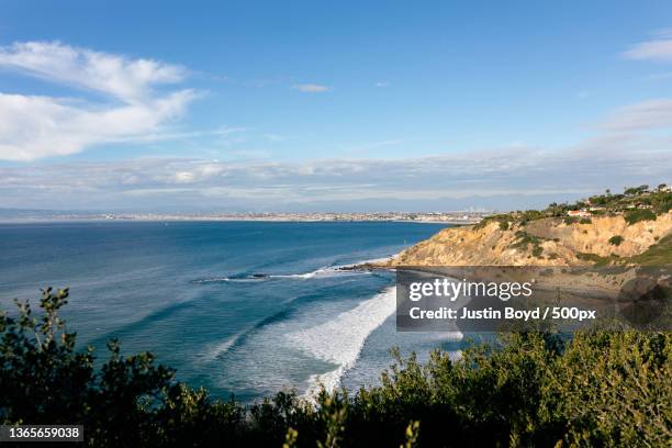 scenic view of sea against sky,palos verdes estates,california,united states,usa - palos verdes stock pictures, royalty-free photos & images