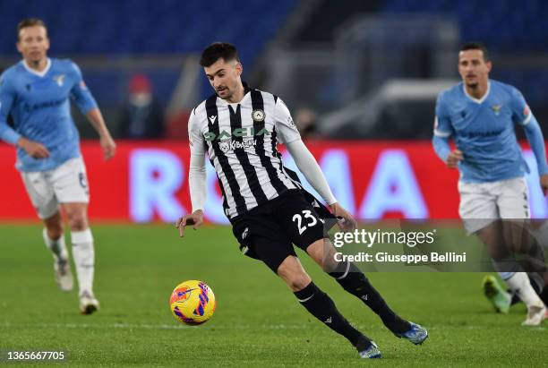 Ignacio Pussetto of Udinese Calcio in action during the Coppa Italia match between Juventus and UC Sampdoria at Olimpico Stadium on January 18, 2022...