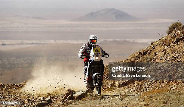 Stefan Svitko of Slovakia and Oraving Slovnaft Team in action during stage seven of the 2012 Dakar Rally from Copiapo to Copiapo on January 7, 2012...