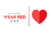 National Wear Red Day background. Vector
