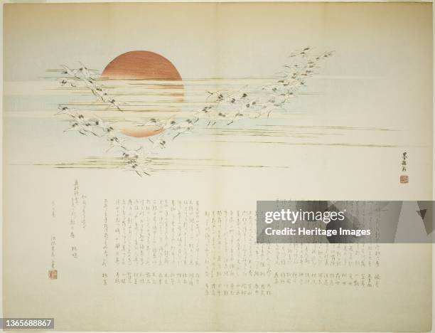 Multitudes of Cranes, spring 1863. Artist Bokushin.