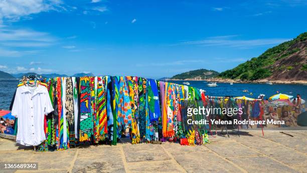 reseller business of textiles - praia vermelha rio de janeiro stock pictures, royalty-free photos & images
