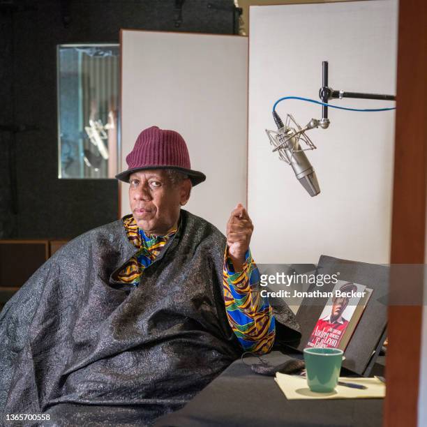 Fashion editor and stylist Andre Leon Talley is photographed on October 16, 2020 at Kessler Recording Studio in Katonah, New York.