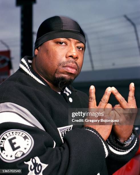 Rapper WC of the hip-hop supergroup Westside Connection photographed at Irwindale Speedway on November 16, 2003 in Irwindale, California.