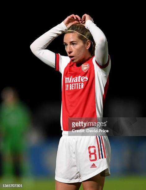 Jordan Nobbs of Arsenal during the FA Women's Continental Tyres League Cup Quarter Final between Arsenal Women and Manchester United Women at Meadow...