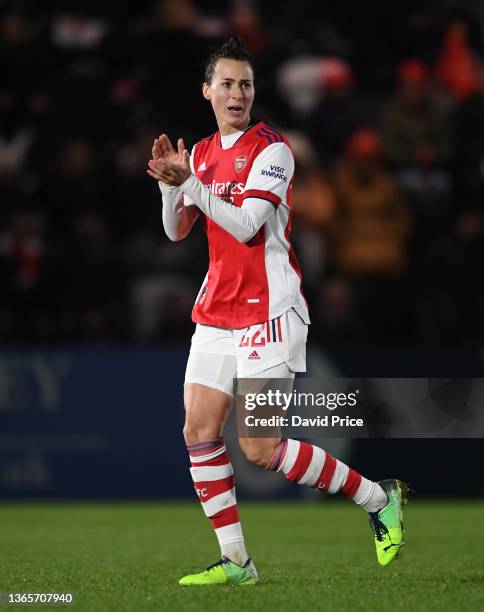 Viki Schnaderbeck of Arsenal during the FA Women's Continental Tyres League Cup Quarter Final between Arsenal Women and Manchester United Women at...