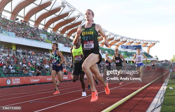 Cole Hocker in the Men 1500 Meter at Hayward Field on June 24, 2021 in Eugene, Oregon.