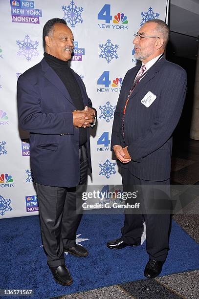 Jesse Jackson , and General Manager and President, WNBC 4, Michael Jack attend the Rockefeller Center Annual Christmas Tree Lighting at the...