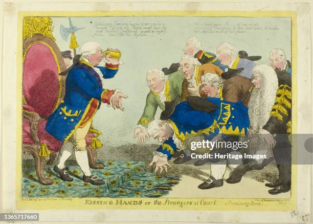 Kissing Hands, published February 10, 1806. Artist Charles Williams.