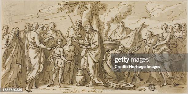 Lupercalia , and Sketches of Figures , undated. Artist Sir James Thornhill.