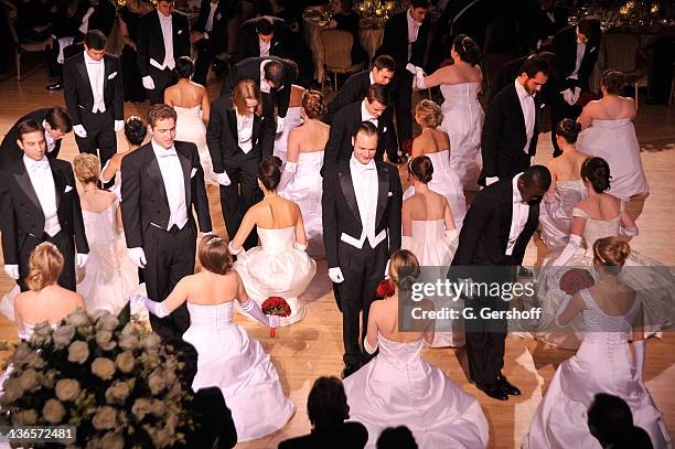 View of the debutante presentation during the 56th annual Viennese Opera Ball at The Waldorf=Astoria on February 4, 2011 in New York City.